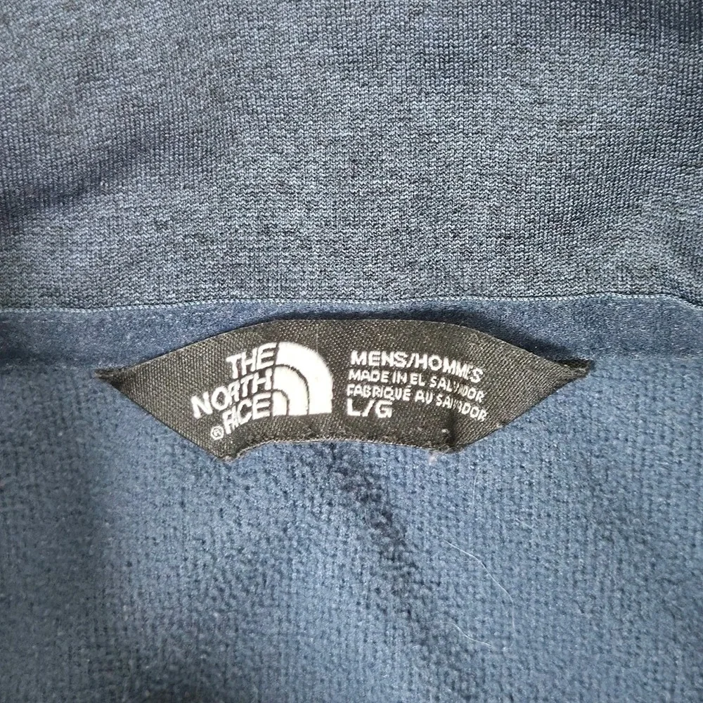The North Face 1/2 Zip Pullover Zip Breast Pocket Fleece  Slate Blue  Mens  L